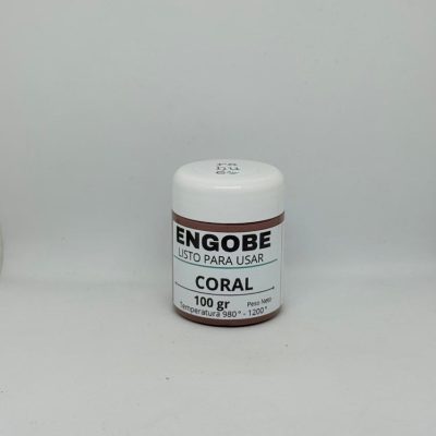 Engobe cerámico CORAL 100 gr  listo para usar