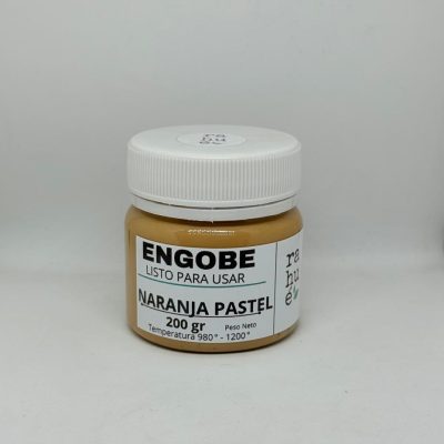 Engobe cerámico Rahué NARANJA PASTEL 200 gr listo para usar