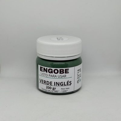Engobe cerámico VERDE INGLÉS 200 gr listo para usar