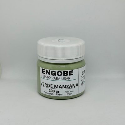 Engobe cerámico Rahué VERDE MANZANA 200 gr listo para usar