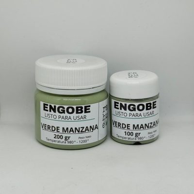 Engobe Cerámico Rahué VERDE MANZANA 100 gramos / 200 gramos listo para usar