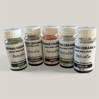 Pátinas Cerámicas Rahué Colores, Óxidos y Efectos para 980 –1200 °C