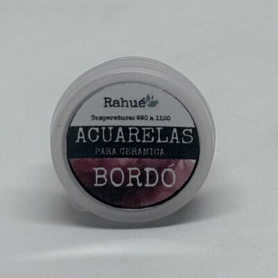 Acuarela cerámica Rahué BORDÓ- Pastilla sólida