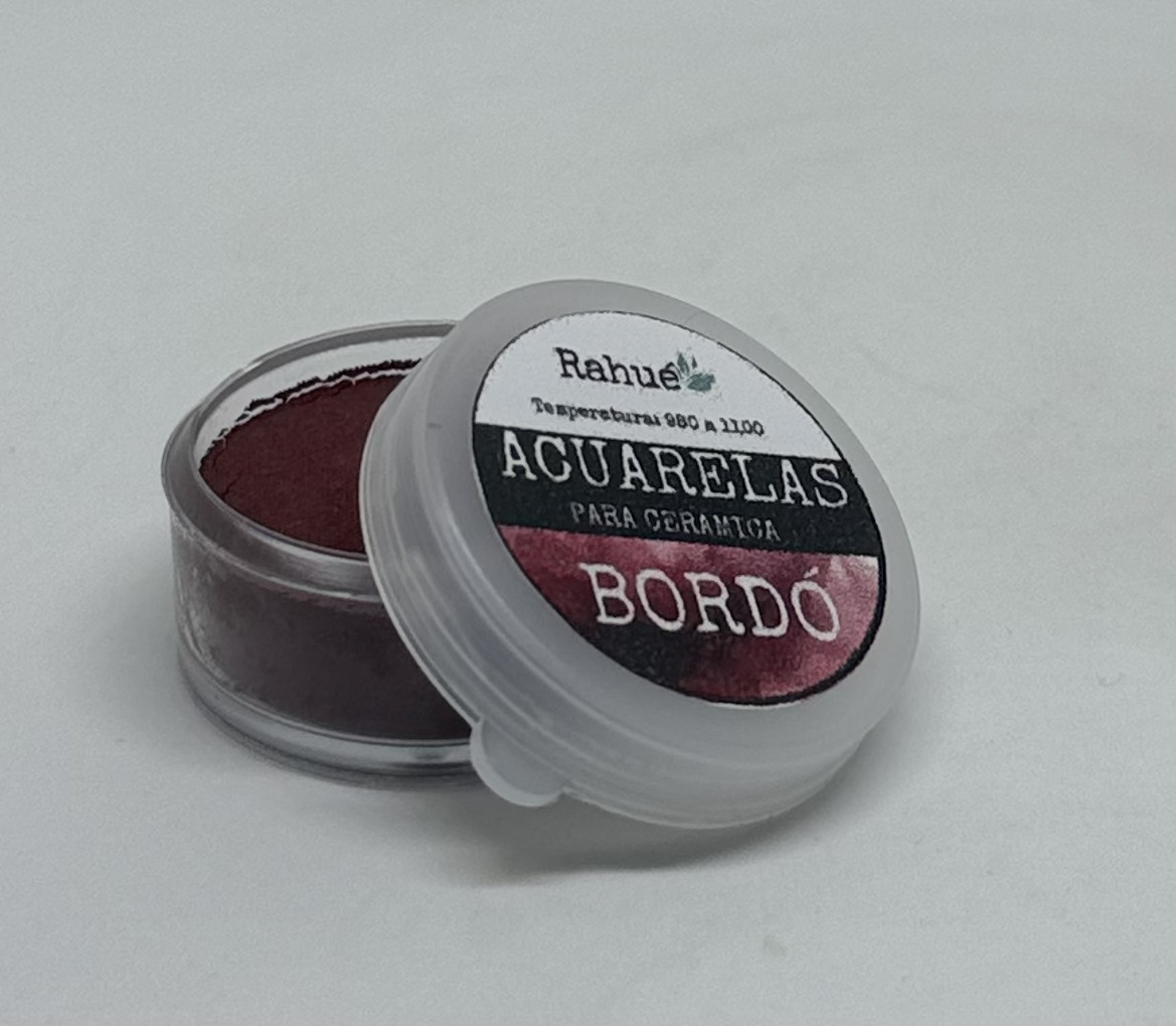 Acuarela cerámica Rahué BORDÓ- Pastilla sólida - Imagen 3