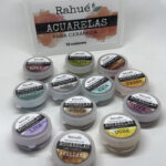 Caja de 12 Acuarelas Cerámicas Rahué: listos para usar (CAJA ROJA)