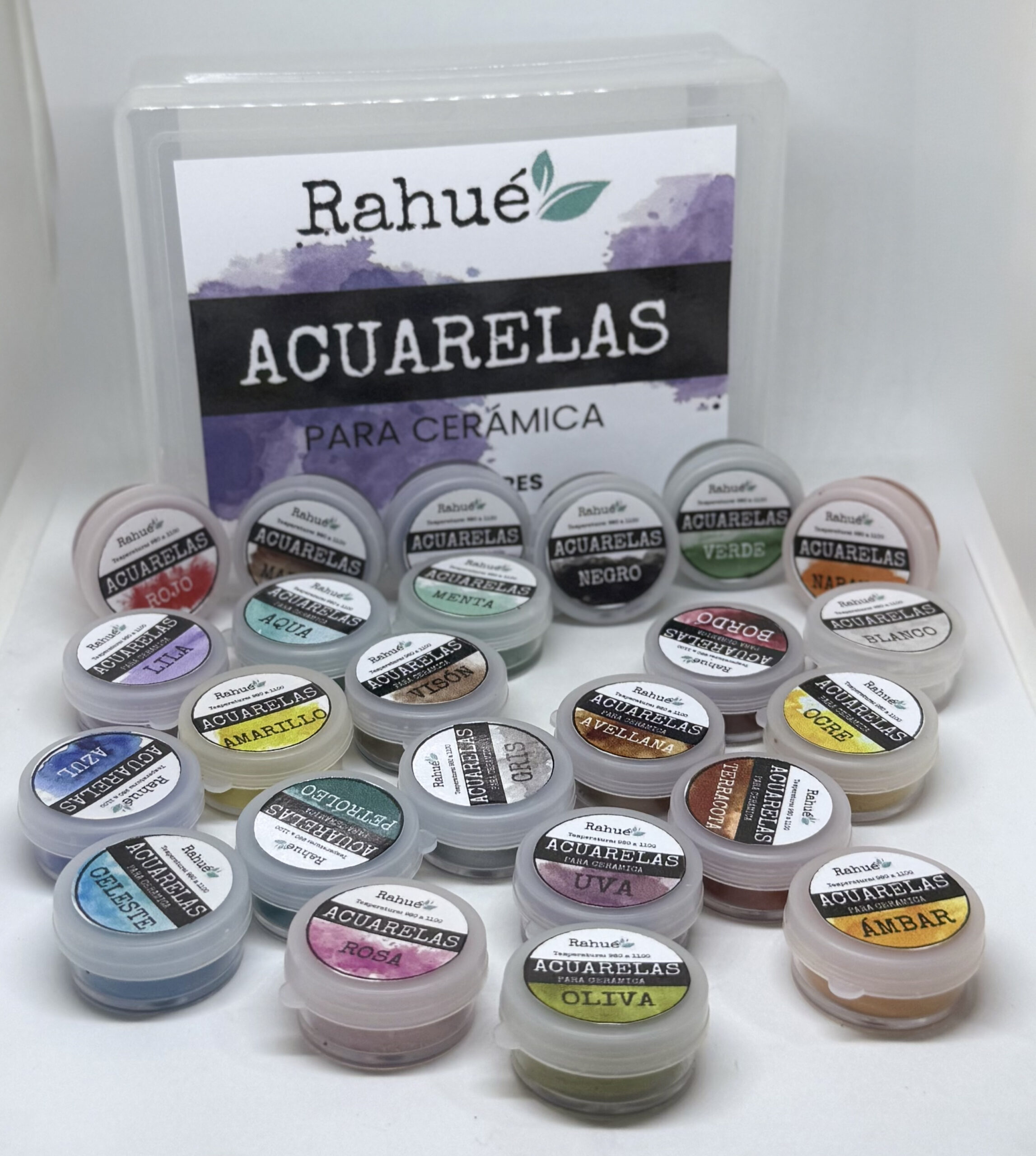 Caja de 24 Acuarelas Cerámicas Rahué: listas para usar